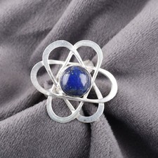 Lapis Lazuli Gemstone 925 Sterling Silver Ring Handmade Jewelry Ring For Gift