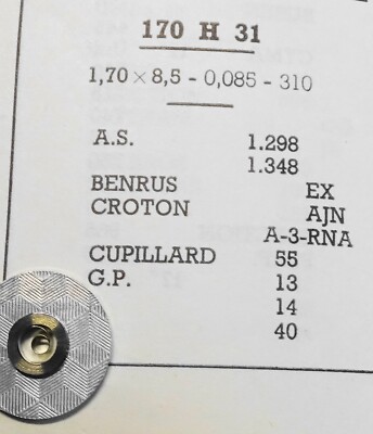 Ressort De Barillet Pour Montre - Référence 135F21 Rensie 86 / Zodiac 11A - Neuf