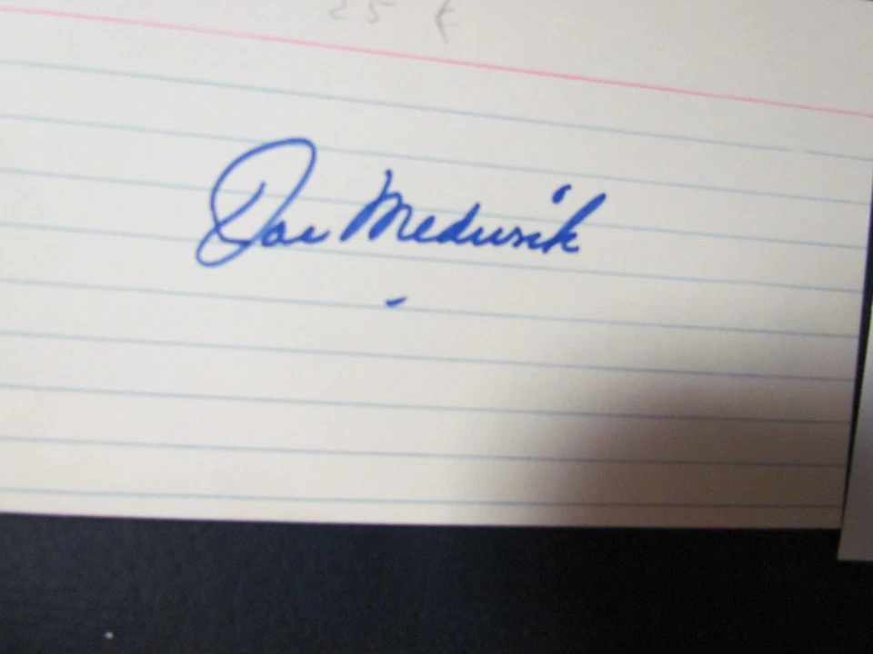 Tarjeta indexada firmada por Joe Medwick con certificación JSA  Foto 2 de 4