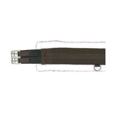 INTREPID INTERNATIONAL Fleece English Girth with Double Elastic, Brown/White 30