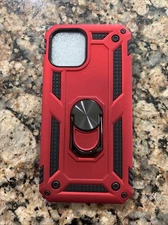 iPhone 12/12 Pro Red Case Phone Cover Shockproof Stand
