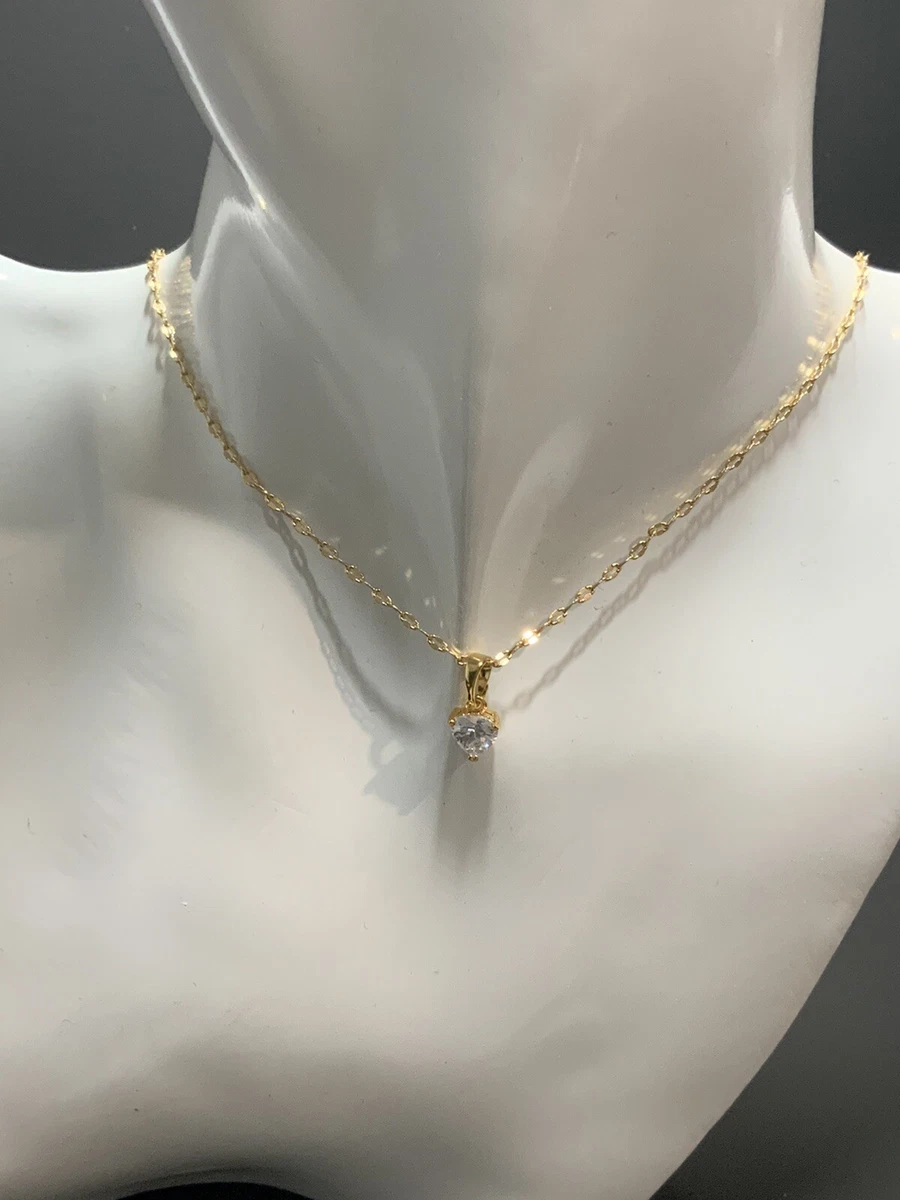 18ct gold sale heart necklace
