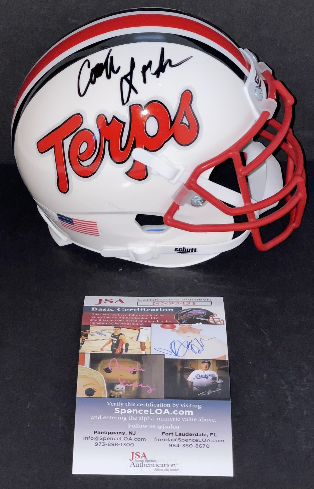Mike Locksley Autographed Signed Maryland Terrapins Mini Helmet Big Ten JSA 