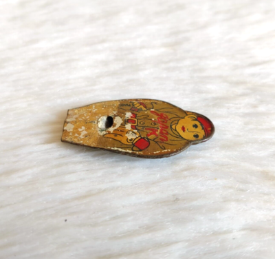 Antique Pre War Baseball Player Shaped Tin Whistle Toy Early Japan