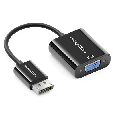 DisplayPort auf VGA Adapter Wandler Konverter HDCP für TV Monitor PC Notebook