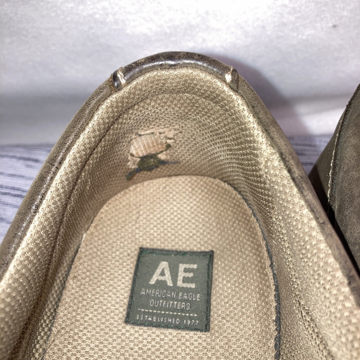 Vintage American Eagle AE Chunky Oxford Men\'s Size 8 Shoes Brown Leather Y2K y2k chunky heavy brown and yellow american eagle... | Depop main image 2