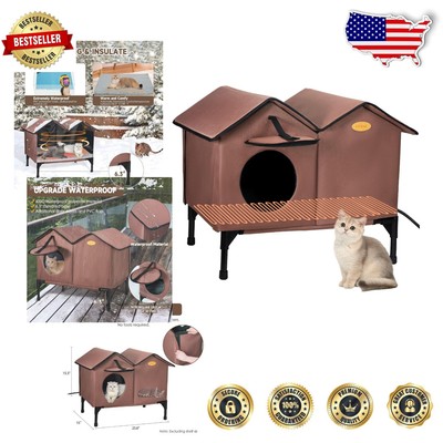 Heated Outdoor Cat House for Winter - Safe, Insulated, Large Shelter for Felines