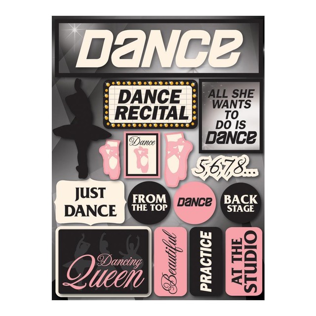 Scrapbooking Crafts Stickers CS 3D Just Dance Recital Studio Back Stage Ballet eBay