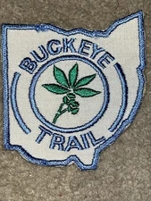 Boy Scout BSA Buckeye Ohio State Shape Large Blue Cut Edge Historic Trail Patch
