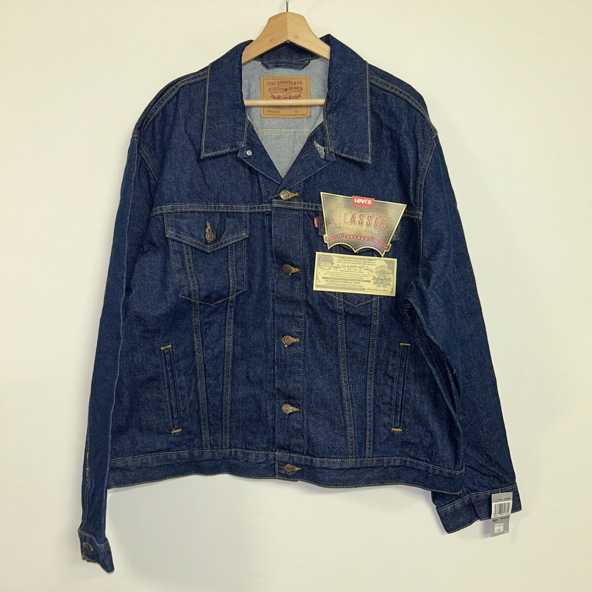 Vintage 1990's Levi's 506 Denim Jacket, Deadstock NWT, Size Vintage 1990's Levi's 506 Denim Jacket, Deadstock NWT, Size