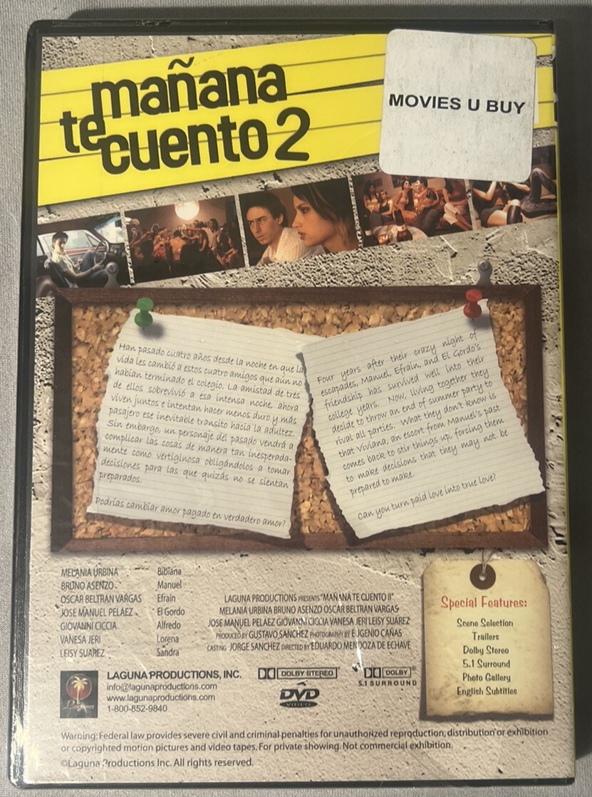 Manana te Cuento 2 (DVD, 2008) 735978405181| eBay