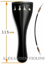 Best Quality Ebony Violin Tailpiece 4/4 SIZE W/Tail Gut -US Seller/Fast Shipping