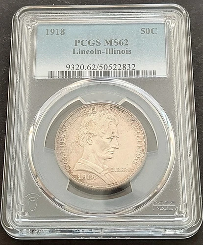 1918 Lincoln 50 Cents , NGC  MS 62,  nice silver coin         # 1957, 63-10