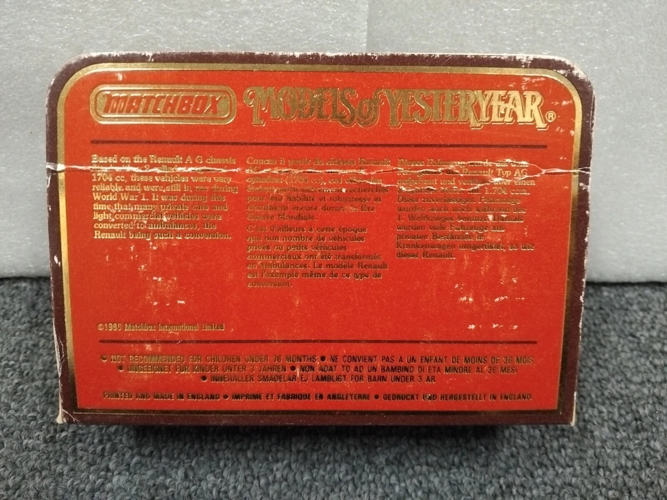 1/43 Matchbox Models Of Yesteryear  1910 Ambulance Renault T1* - Image 2 of 4