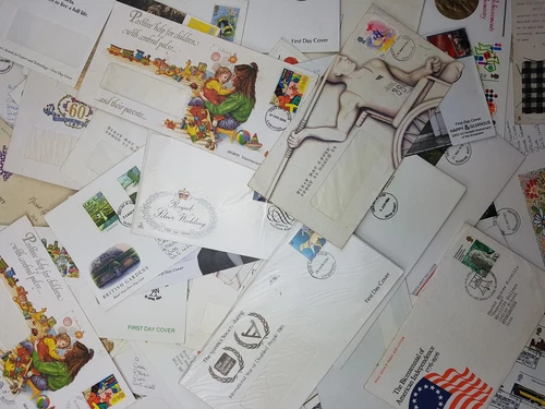 Job Lot of 50 Assorted GB First Day Covers, 1960's -1990's, Collection Starter