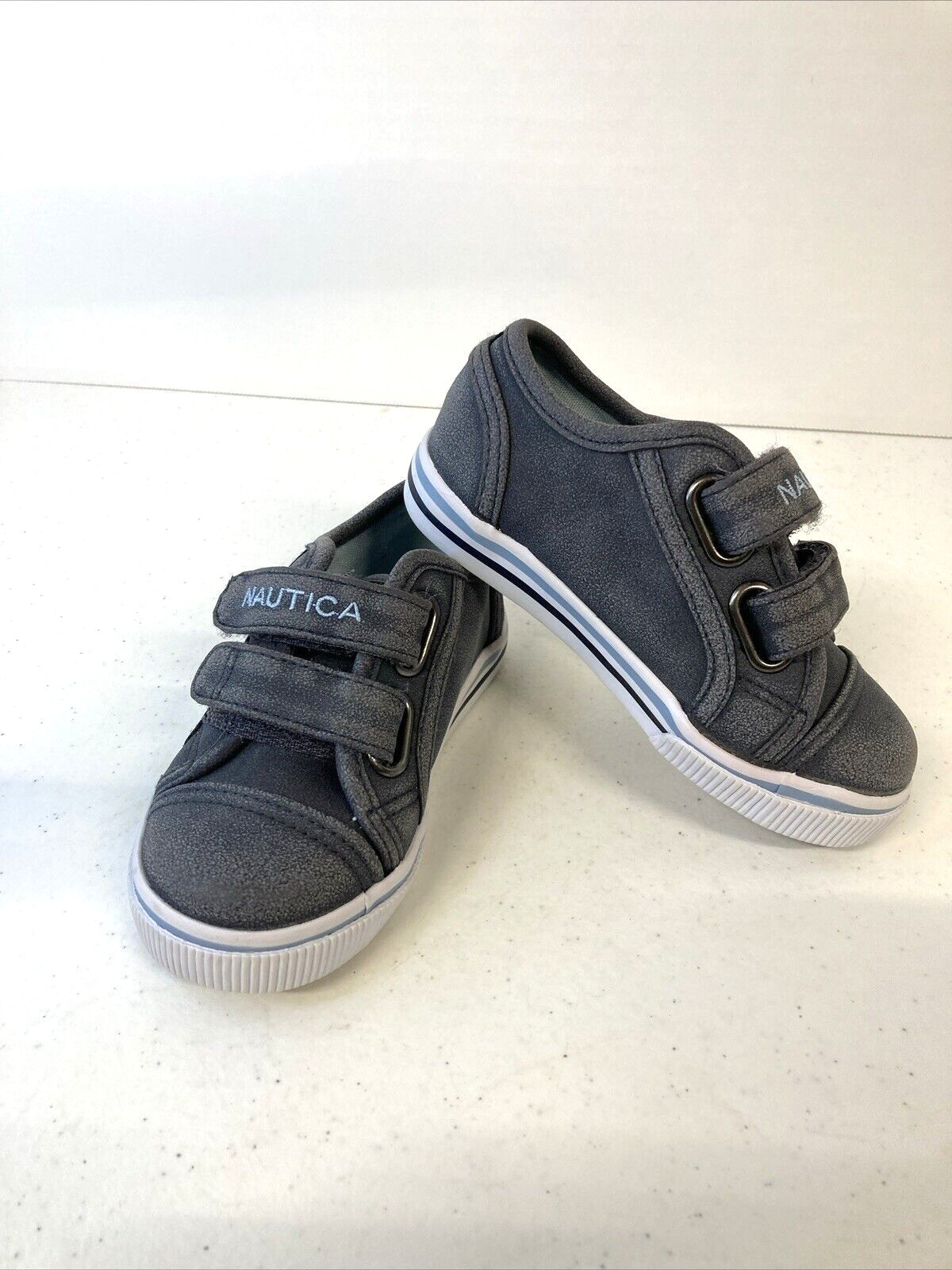Size 7 Blue Gray Faux Suede Sneakers