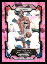 2023-24 Panini Prizm Prizms Pink Ice #51 Jordan Poole