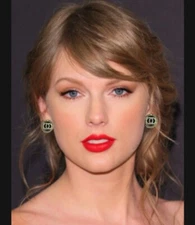 Gold Studs Earrings Black Vintage Style Metal Chunky Statement  Big