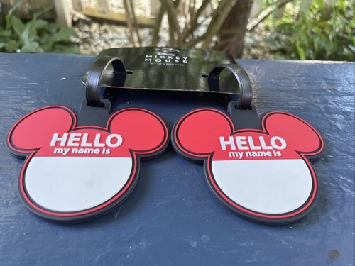 Disney~ Mickey Mouse~ Set of 2 Durable Luggage Tags - Picture 2 of 4