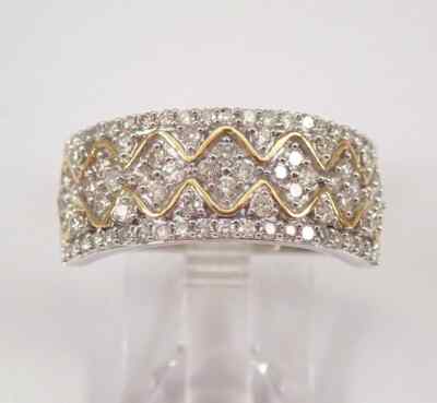 2Ct Round Lab Created Diamond Cluster Wedding Band Ring 14k Two Tone Gold Plated