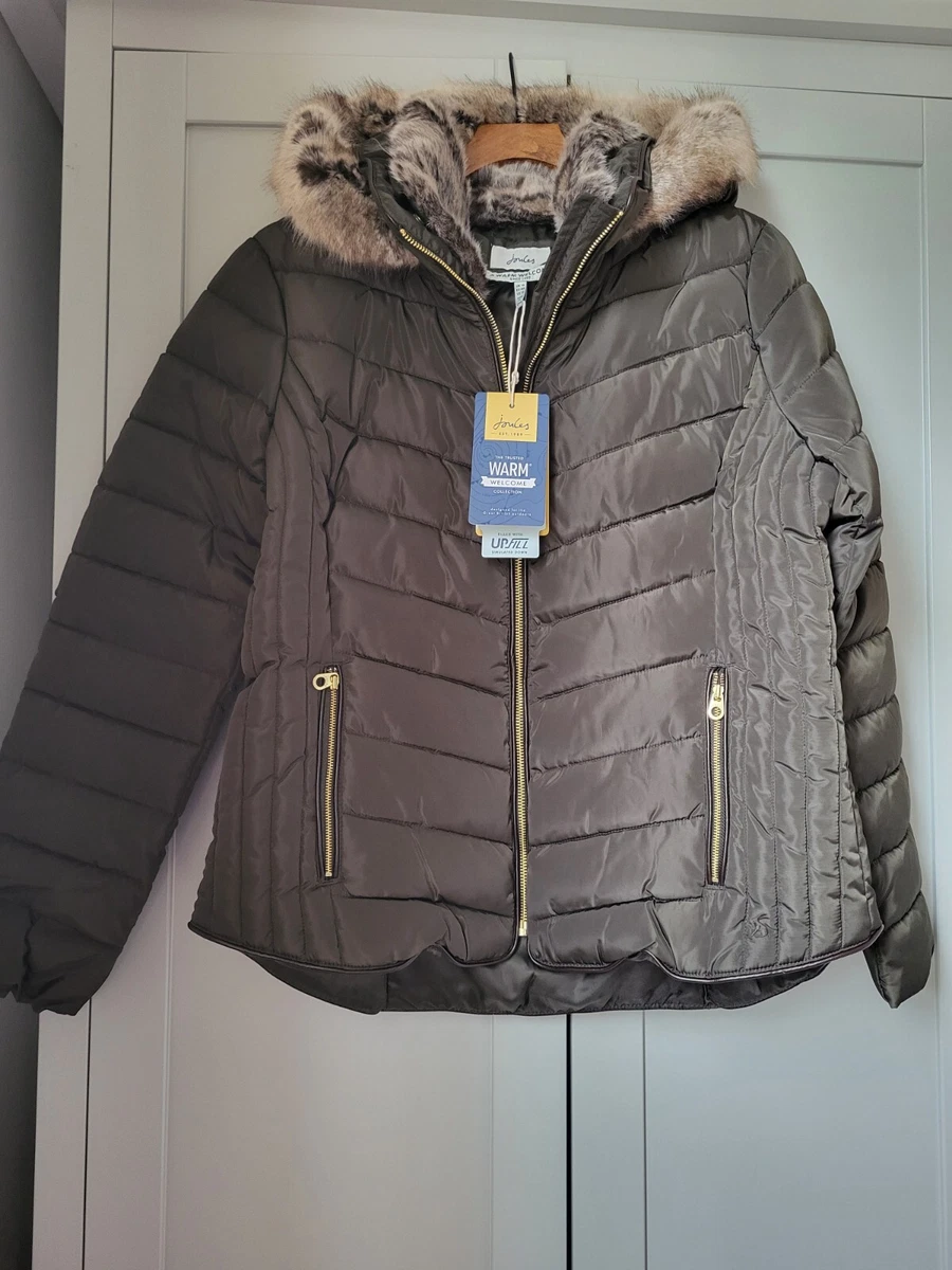 Joules gosway chevron quilt padded coat with hood new arrivals