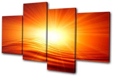 Abstract Sunset Design MULTI CANVAS WALL ART Picture Print VA