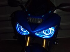 Ccfl Halo Angel Demon Eyes For Honda Motorcycle Glass Headlight Light Bulbs Kit