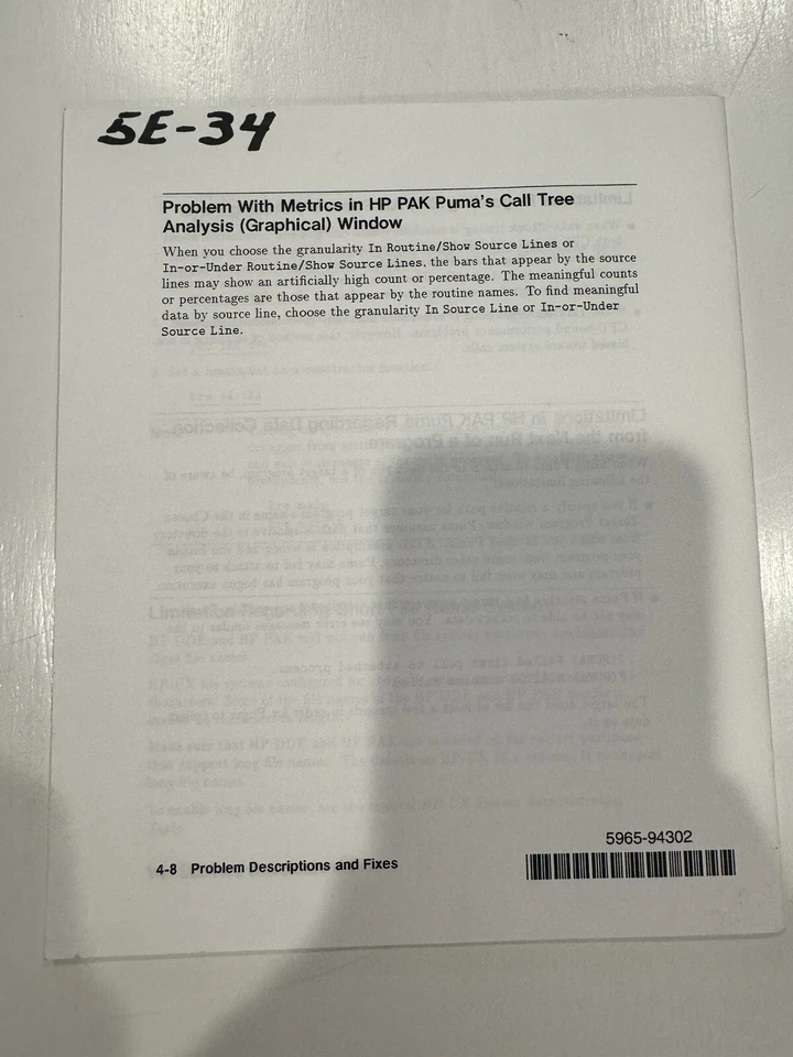 HP 9000 Series 700/800 Computers HP-UX Programming Tools Release Notes - Image 3 of 3
