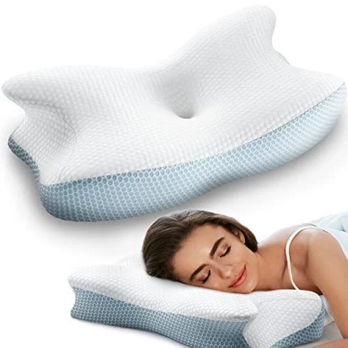 REOKA Cervical Pillow for Neck Pain Relief (Firm) Memory Foam Pillows for  Neck