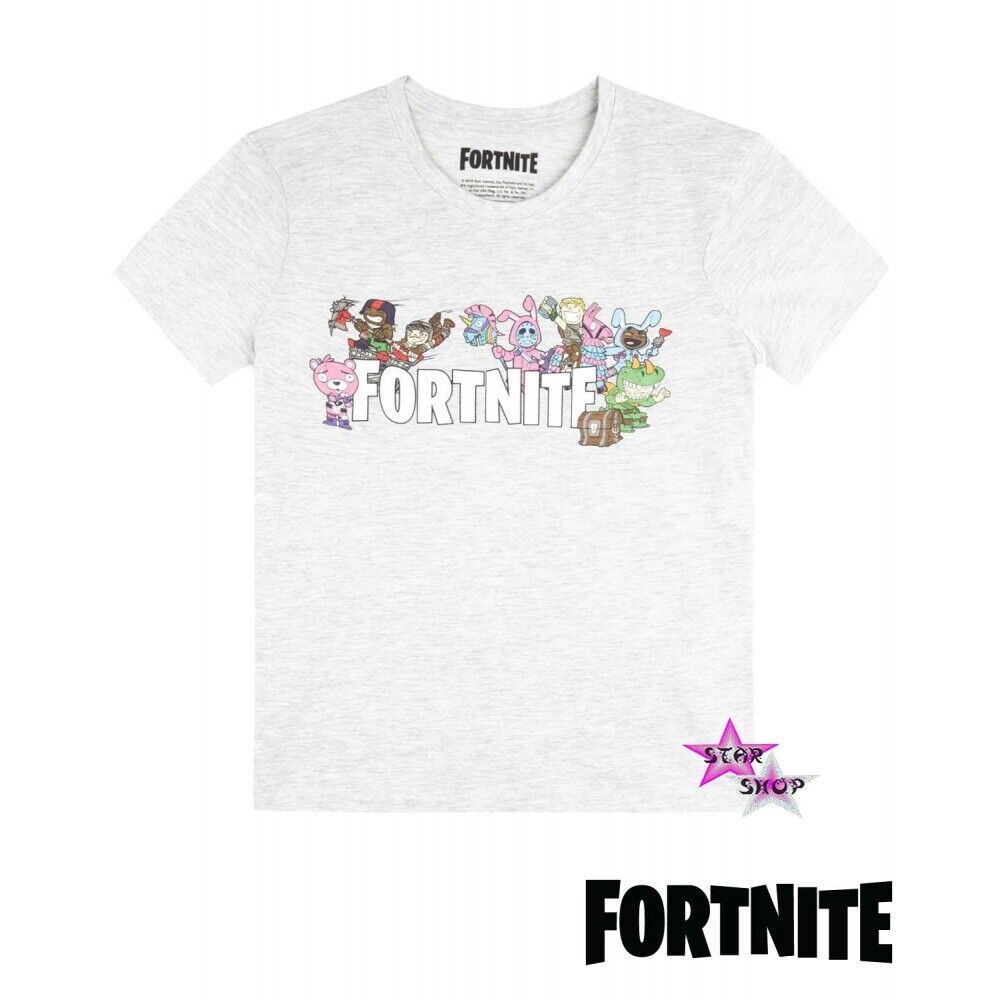 CAMISETA FORTNITE MANGA CORTA ALGODON NIÑO CHICO ADULTO ORIGINAL LICENCIA SHIRT