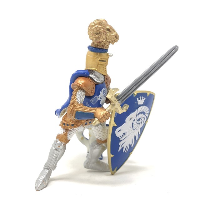 Papo 2007 Blue White Knight Ram Crest Shield Fantasy Figure | eBay