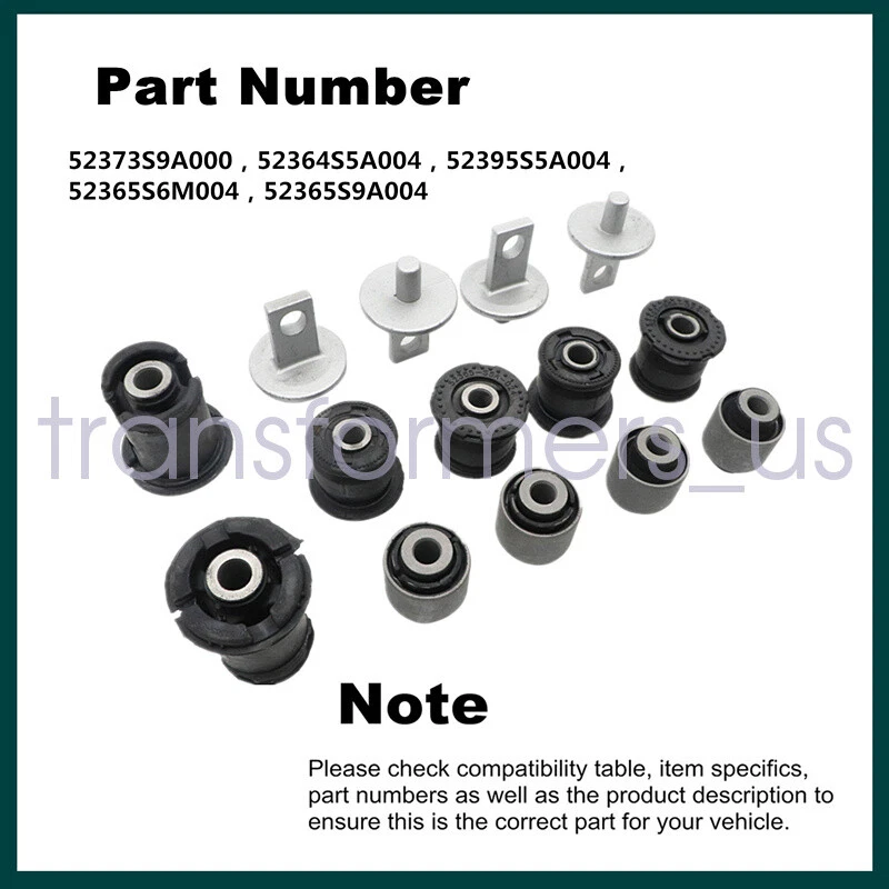 Fit Honda CR-V CRV 2002 2003-2006 Rear Axle Control Trailing Arm Bushings Kit - Image 2 of 4