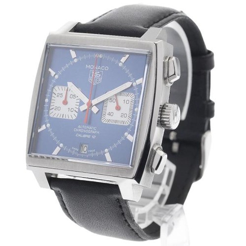 TAG Heuer Monaco CAW2111-0 39mm SS Blue Dial Automatic Watch #C12296