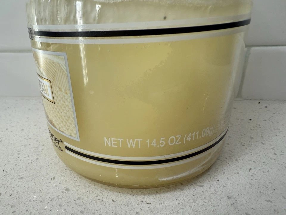 RARO 14.5 OZ YANKEE CANDLE BUTTERCREAM calentador de casa retirado etiqueta negra 80% completo Foto 2 de 4