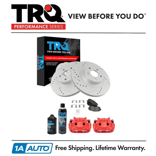 TRQ Performance Front Brake Pad & Rotor Kit Fits 2005-2006 Saab 2002-2008 Subaru