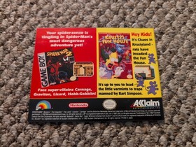 Spider-Man Return of the Sinister Six Manual de instrucciones Folleto Nintendo Nes