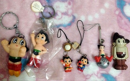 Rare Vintage Astro Boy Figure Keychain Strap Retro