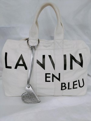 LANVIN en Bleu 2-Way Bag 13.7 inch White