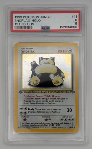 Snorlax (1st Edition) graded PSA 5 for sale on eBay
