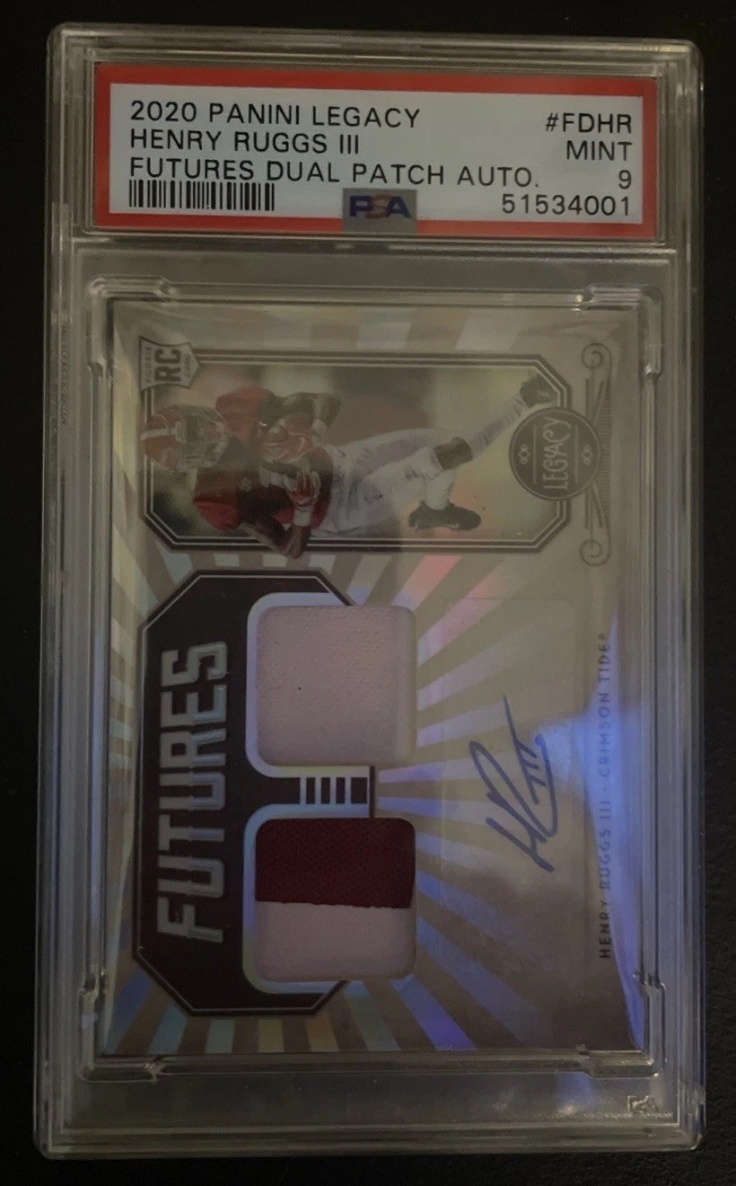 Henry Ruggs III Panini Legacy Futures Dual Patch Autographs #FDHR Base