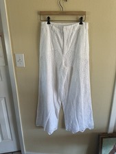 NWT Sundance Catalog Beachy Beauty Pants in White, size 10