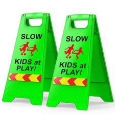 Slow Down Kids at Play Sign, Kids at Play Safety Signs for Street with Reflec...