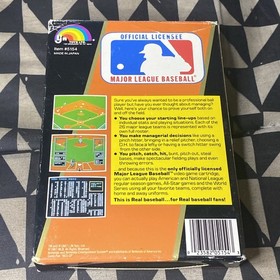 NES NINTENDO MLB MAJOR LEAGUE BASEBALL GAME COMPLETE IN BOX CIB