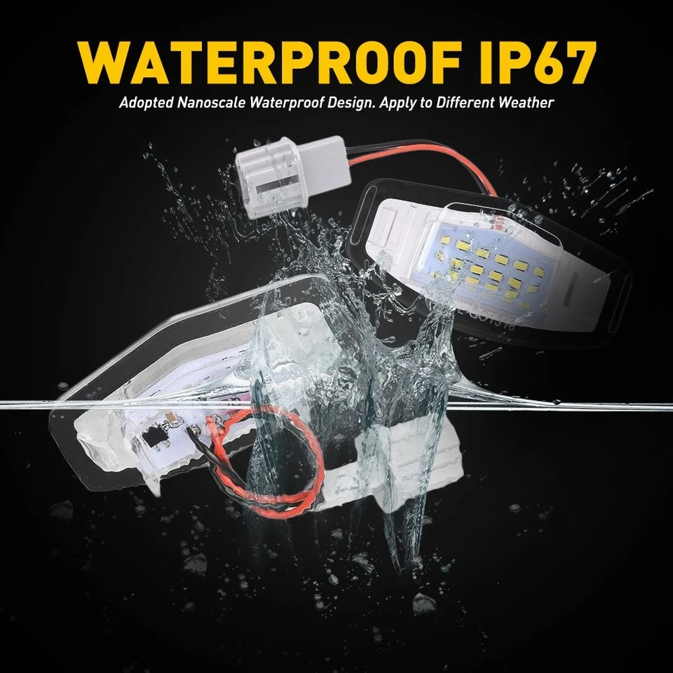 Luz de matrícula 18 LED para Honda Civic Accord Odyssey Acura TL RL TSX MDX Foto 4 de 4