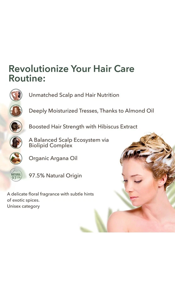 Champú de aceite de argán y vitamina E, 16 fl oz (473 ml) Foto 4 de 4