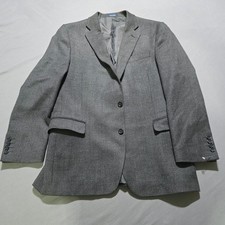 Stafford Mens 44R Grey Wool Blend Classic Fit Blazer suit Jacket sport coat