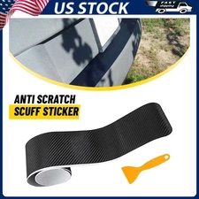 Carbon Fiber Car Rear Bumper Trunk Protector Corner Trim Sticker Car Accessories