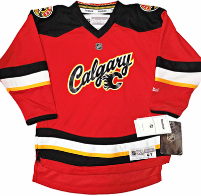BRAND NEW TAGS CALGARY FLAMES 4-7T TODDLER/BOY NHL LICENSED REEBOK