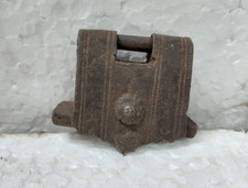 Selten Alt Vintage Antik Handgefertigt Rustikal Schwer Eisen Schloss Mit Key
