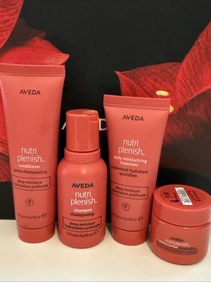 AVEDA 4 TRAVEL size Nutriplenish Deep  shampoo conditioner daily treatment mask